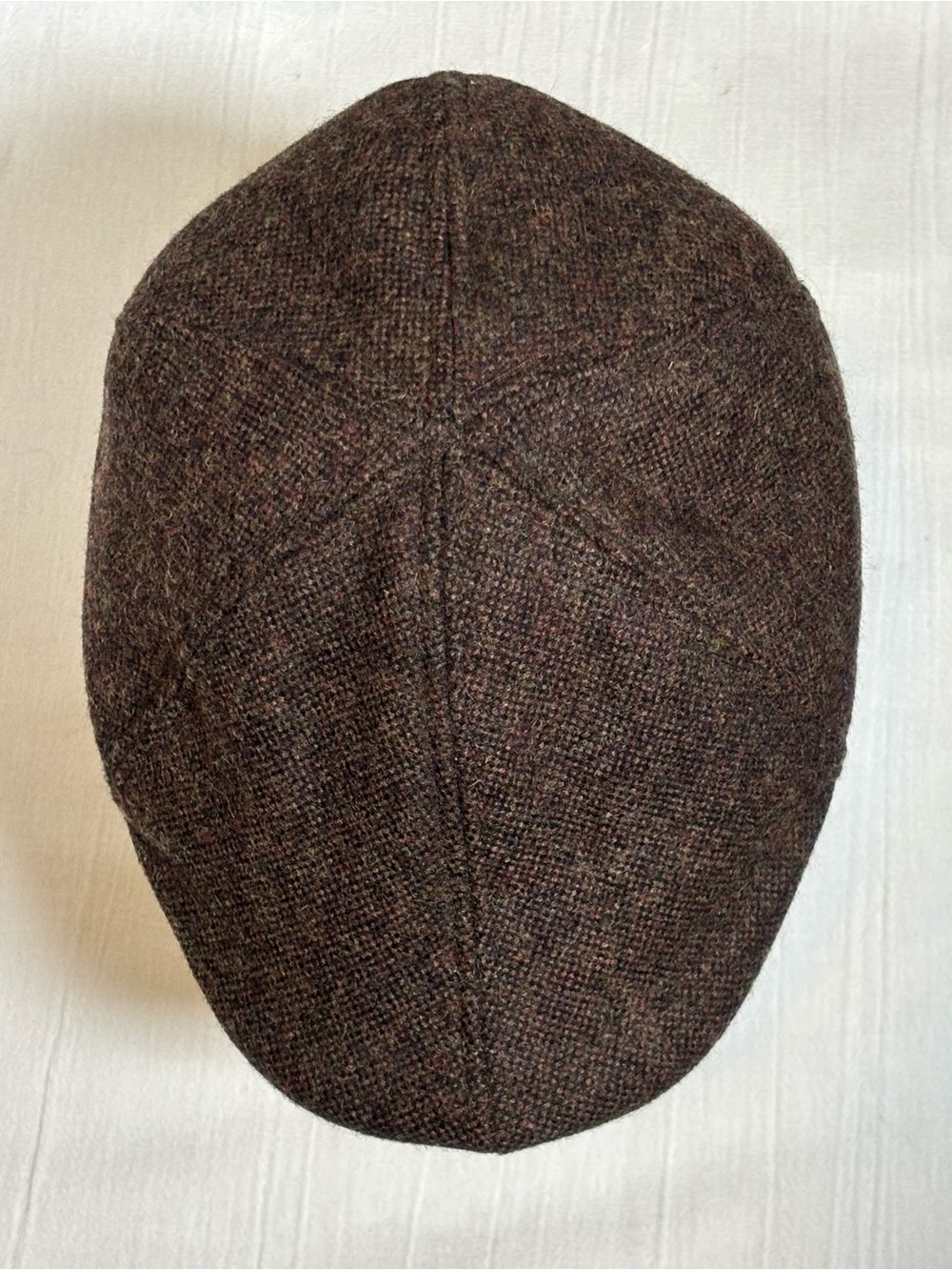 Brooklyn Hat Co. Wool-Blend Flat Newsboy Cap Hat-Brown-Men Size Medium